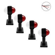 LED Πλευρικά Φώτα - Κέρατα Όγκου Αυτοκινήτου - Φορτηγού 12V - 24V IP66 Λευκό - Κόκκινο 4 τμχ