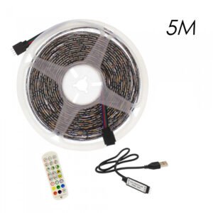 Αδιάβροχη Led Ταινία USB 5V 5m με Τηλεχειριστήριο και Bluetooth RGB IP65 RZ-0007