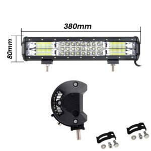 LED Αδιάβροχη Μπάρα Αλουμινίου 12V-24V 37cm 216W 72 SMD IP68 17280LM 6000K OYQP-0018