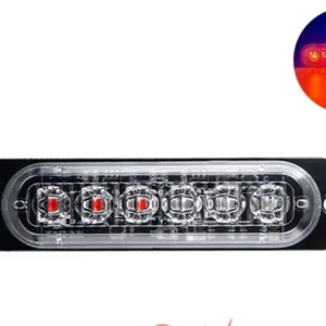 Φανάρι LED Μπλε - Κόκκινο με 18 λειτουργίες 11cm 12V - 24V 6 SMD 1080LM IP66 0076