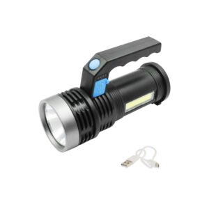 LED Επαναφορτιζόμενος Διπλός Φακός USB 5V Ψυχρό Λευκό 6000K με 4 Λειτουργίες Φωτισσμού BL-8205