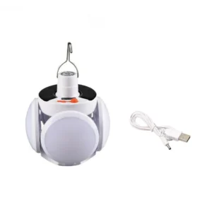 LED Ηλιακό Πτυσσόμενο Φωτιστικό για Camping με Γάντζο και 5 Λειτουργίες Φωτισμού BL-2029