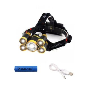 LED Επαναφορτιζόμενος Φακός Κεφαλής 4 XPE 1 T6 με 4 Λειτουργίες Φωτισμού BL-XQ-72-5