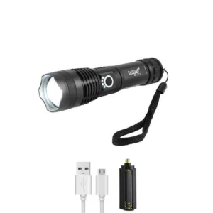 LED Επαναφορτιζόμενος Φακός USB 5V Ψυχρό Λευκό 6000K με 5 Λειτουργίες Φωτισμού P50 BL-X71-P50