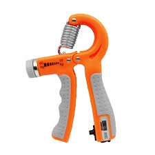 Ταναλάκι Χεριών Γκρι με Ρυθμιζόμενη Αντίσταση έως 60kg και Μετρητή CX-31 Πορτοκαλί