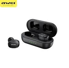 Ακουστικά earbud bluetooth handsfree με Αντοχή στον Ιδρώτα και Θήκη Φόρτισης awei t13 p