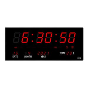 LED Ρολόι Τοίχου Ψηφιακό Πλαστικό 36x15x3 QL-2202 Μαύρο