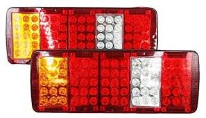 Σετ Φώτα Τρέιλερ LED(75) με Βίδες / Οπίσθια Φανάρια Φορτηγών 24V 2τμχ JN-2033-66
