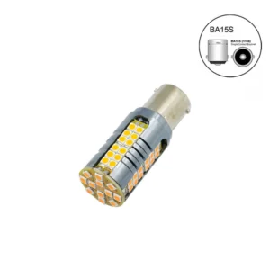 LED Μονοπολική Λάμπα 1156-BA15S 12V 60 SMD Canbus σε Πορτοκαλί Φωτισμό W15885