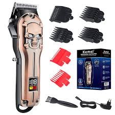 Επαναφορτιζόμενη Κουρευτική Μηχανή kemei km 2618 Χρυσό