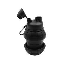 Αναδιπλούμενο Ποτήρι Σιλικόνης για Camping Μαύρο