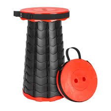 Τηλεσκοπικό Πλαστικό Σκαμνάκι - Σκαμπο Παραλίας Telescopic Tool Κόκκινο