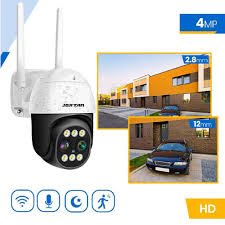 Αδιάβροχη Κάμερα Παρακολούθησης wi fi hd 1080p 355° ip66 με Ζουμ x8 και Έγχρωμη Νυχτερινή Λήψη jortan jt 8186xm Μαύρη Λευκή