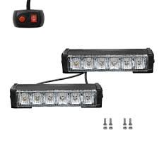 Σετ Βιδωτοί Φάροι Αυτοκινήτου-Φορτηγού LED 12 SMD 12V-24V IP65 με 20 Λειτουργίες Ψυχρό Λευκό - Πορτοκαλί 2τμχ