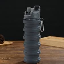 Αναδιπλούμενο Ποτήρι Σιλικόνης για Camping Γκρι