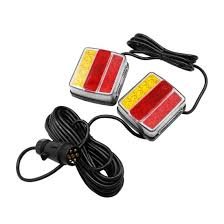 Σετ LED Αδιάβροχα Φώτα Τρέιλερ 12V 7 Pin με Μαγνήτη 2τμχ