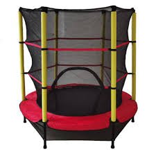 Τραμπολίνο Εξωτερικού Χώρου Διαμέτρου 140cm με Προστατευτικό Δίχτυ και Αντοχή 45kg HW-C0210