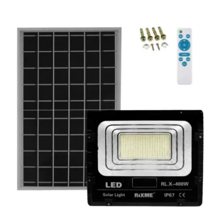 Αδιάβροχος Ηλιακός Προβολέας 400W 32000LM με Πάνελ και Τηλεχειριστήριο Rixme RL.X-400W