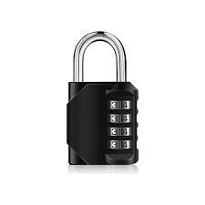 Λουκέτο Ατσάλινο 30mm Πέταλο με Συνδυασμό 4 Αριθμών XS-HB22-2 Μαύρο