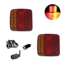 Ασύρματα Μαγνητικά Φανάρια Φλας-Στοπ-Πορείας 12/24V 2τμχ με USB για Τρέιλερ