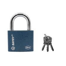 Λουκέτο Ατσάλινο 50mm Πέταλο με 3 Κλειδιά XS-50L Μπλε