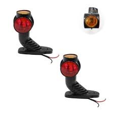 LED Τριπλά Πλευρικά Φώτα-Κέρατα Όγκου Αυτοκινήτου-Φορτηγού 12V-24V IP66 Πορτοκαλί-Κόκκινο 2 τμχ