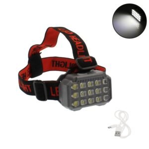 LED Επαναφορτιζόμενος Φακός Κεφαλής 300LM 15 SMD Ψυχρό Λευκό SQ-818