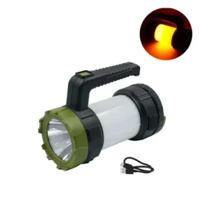 LED Επαναφορτιζόμενος Ηλιακός Φακός Ψυχρό Λευκό - Πορτοκαλί με 5 Λειτουργίες Φωτισμού BL-T8558 Μαύρος