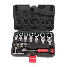 Σετ Κλειδιά Σπαστά Γερμανοπολύγωνα με Καστάνια και Κατσαβίδι σε Κασετίνα 20 τμχ HC-20