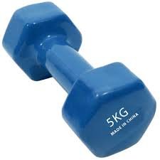 Εξάγωνο Βαράκι Βινυλίου 1 x 5kg 25566-11 Μπλε