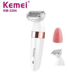 Σετ Αποτρίχωσης epilator για Πρόσωπο και Σώμα 3 σε 1 kemei km 3204 Λευκό
