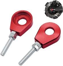 Σετ Ανταλλακτικός Τεντωτήρας Αλυσίδας για Ρόδα Μηχανής 2 τμχ XM-W13137-8 Κόκκινο