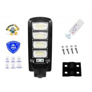 Led Αδιάβροχο Ηλιακό Φωτιστικό Δρόμου 210 SMD 300W με Ανιχνευτή Κίνησης και Τηλεχειριστήριο Jortan JT-LB300W