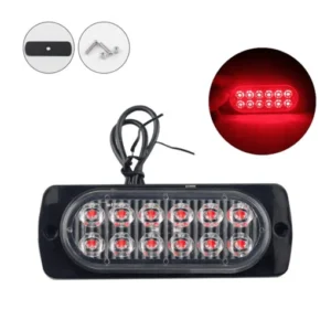 Φανάρι LED Κόκκινο με 11 λειτουργίες 11cm 12V - 24V 12 SMD 2160LM IP66 0077