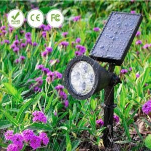 LED Αδιάβροχο Ηλιακό Καρφωτό Φωτιστικό 7 SMD με Πράσινο Φωτισμό και Ενσωματωμένο Πάνελ PM-0109