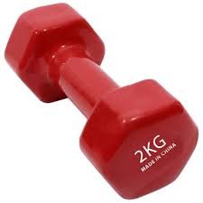 Εξάγωνο Βαράκι Βινυλίου 1 x 2kg 25566-8 Κόκκινο