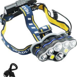 LED Επαναφορτιζόμενος Φακός Κεφαλής 2 COB 6 SMD IPX4 3000LM Ψυχρό Λευκό με 8 Λειτουργίες Φωτισμού BL - KL08