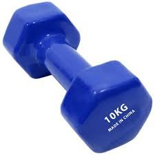 Εξάγωνο Βαράκι Βινυλίου 1 x 10kg 25566-15 Μπλε